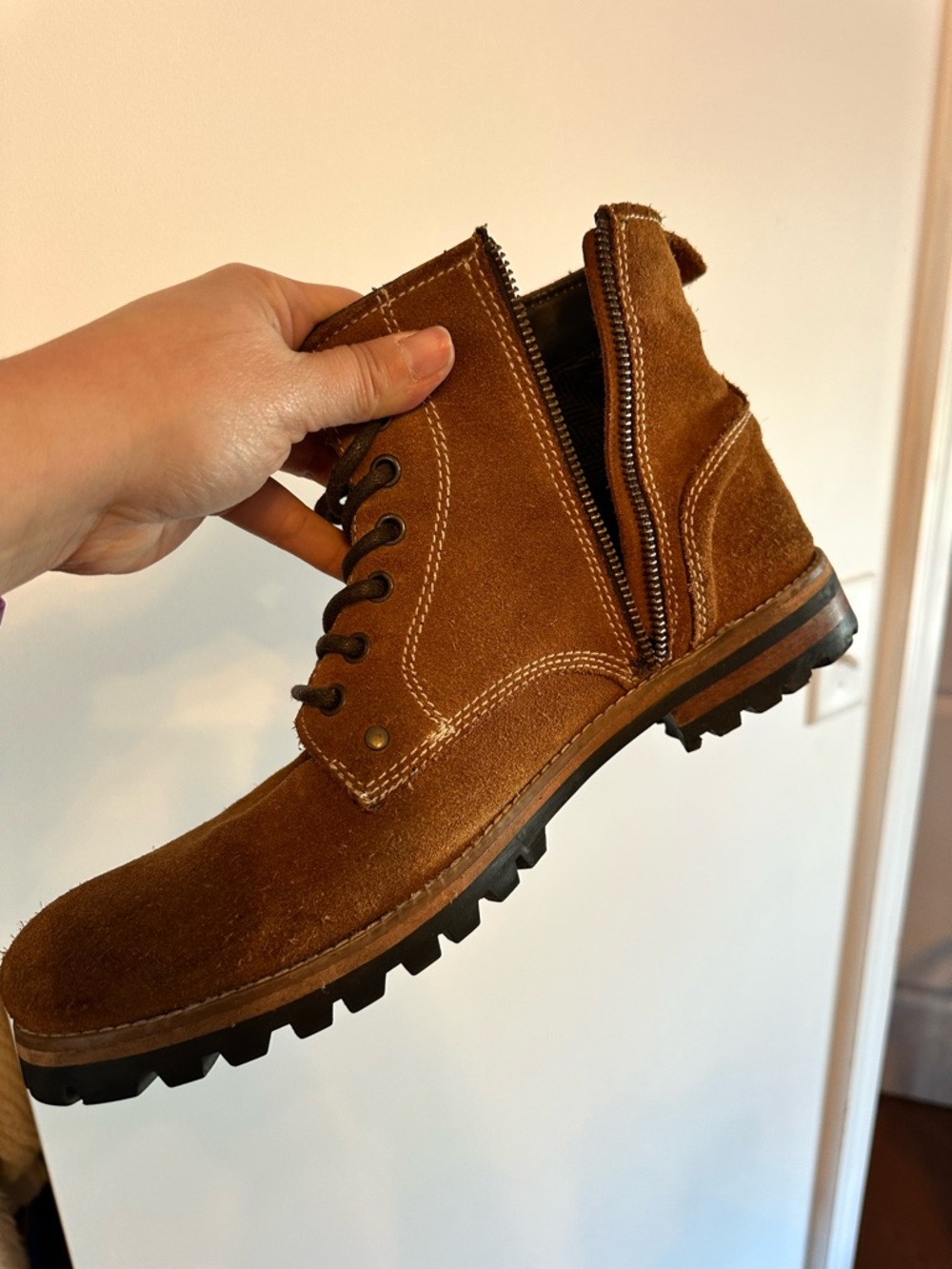 Men's crevo Suede Lace-Up Work Boots - READ DESCRIPTION - Picture 7 of 10